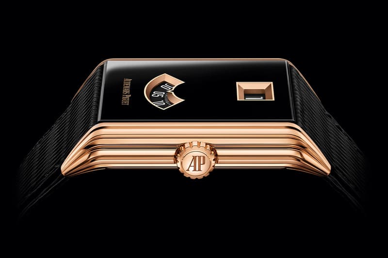 The New Audemars Piguet Neo Frame Jumping Hour Watch Pictured Showing the Face and Crown 