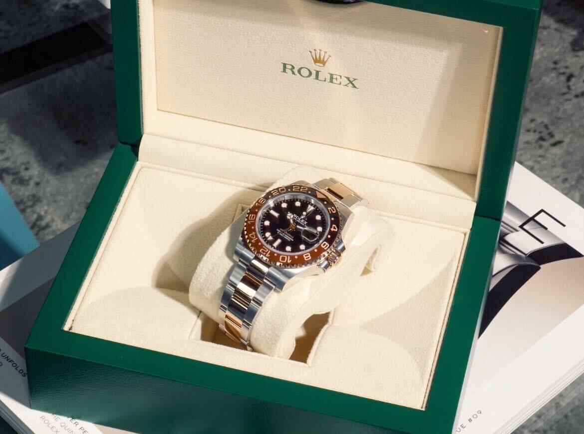 SOLD OUT: Rolex GMT-Master II ROOT BEER Two Tone 18K Gold and Steel 20 –  WearingTime Luxury Watches