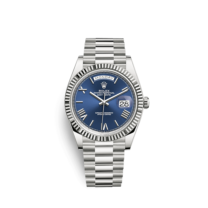 Rolex Day-Date White Gold Blue Dial 228239