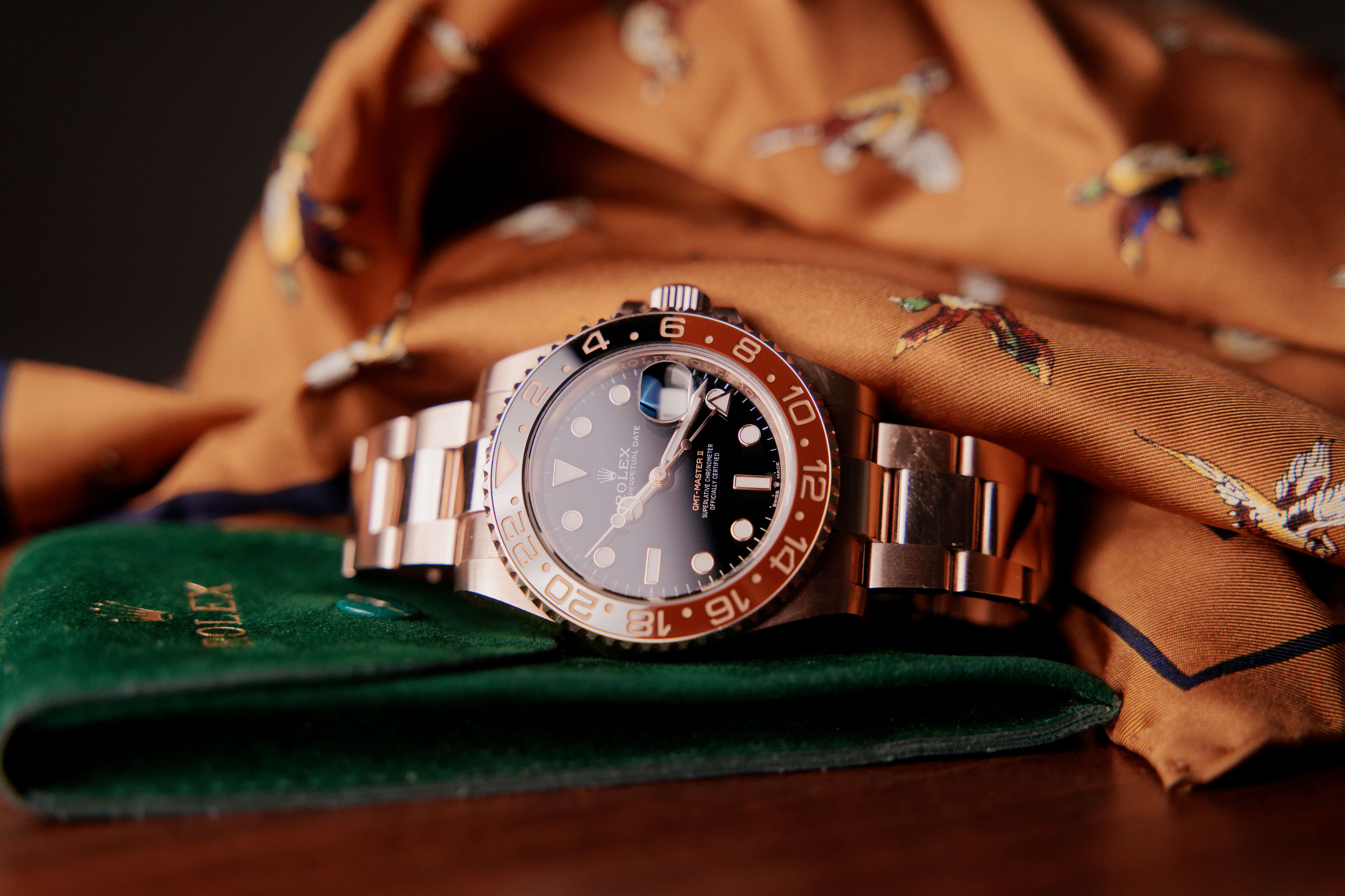 Rose Gold Root Beer Rubber Strap Gmt Master Ii Root Beer